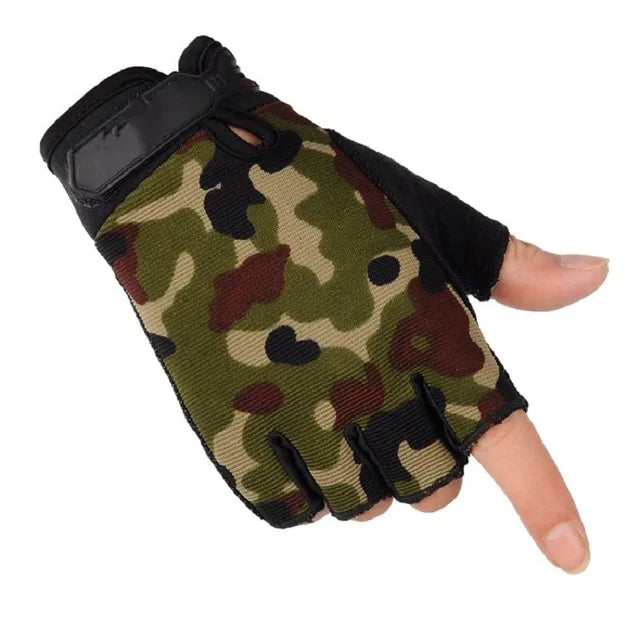 Man Tactical Gloves Lightweight Breathable Summer Fishing Non-slip Women Riding Full Finger Gloves