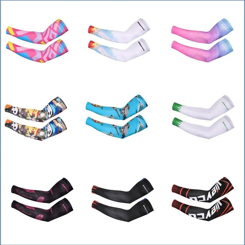 Breathable Quick Dry Oversleeve Women Cycling Arm Warmers Bicycle Covers Cuff UV Protection Men Running Sports Climb Arm Sleeves