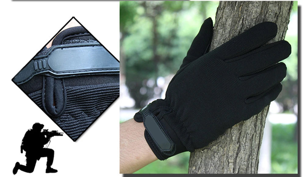 Man Tactical Gloves Lightweight Breathable Summer Fishing Non-slip Women Riding Full Finger Gloves