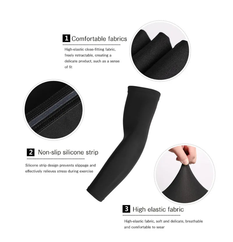 Breathable Quick Dry Oversleeve Women Cycling Arm Warmers Bicycle Covers Cuff UV Protection Men Running Sports Climb Arm Sleeves