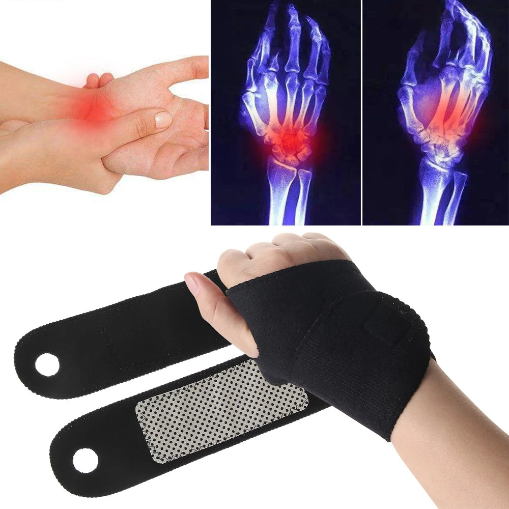 1Pair Magnetic Therapy Self-Heating Wrist Support Brace Men Women Wrist Wrap Guard Winter Hand Warmer Pain Relief Wristband Belt