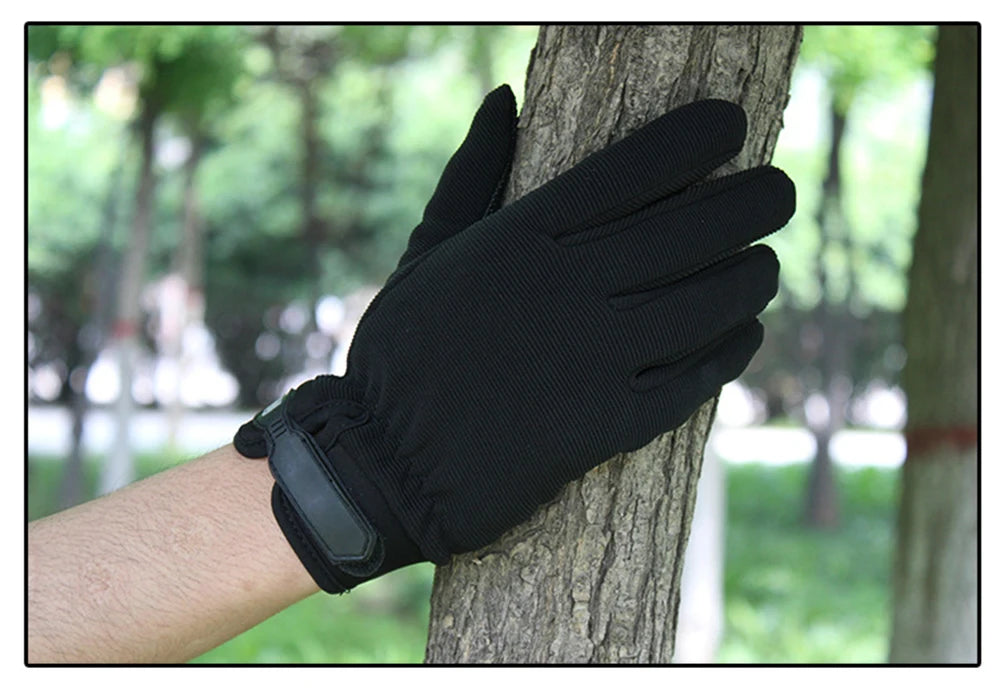 Man Tactical Gloves Lightweight Breathable Summer Fishing Non-slip Women Riding Full Finger Gloves