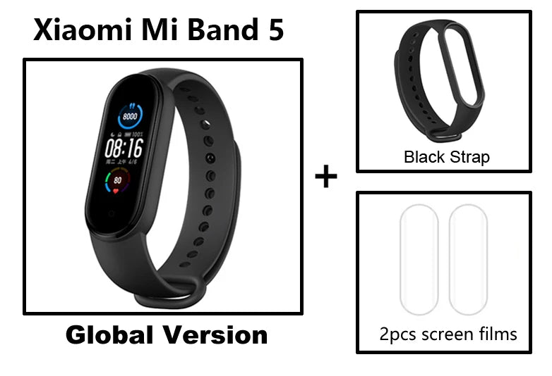 Xiaomi Mi Band5 Smart Wristband Heart Rate Fitness Tracker Bluetooth Sport Bracelet AMOLED Screen Mi band 5