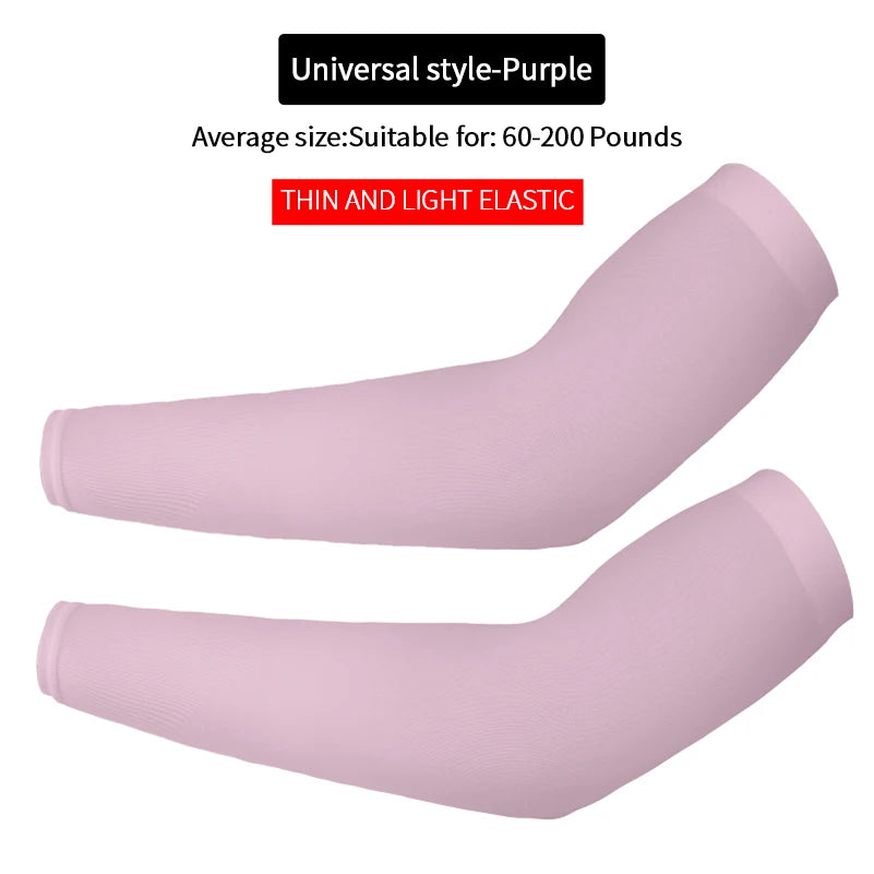 1 Pair Cycling Arm Sleeves Sun UV Protection Long Fingerless Gloves Running Fishing Ridding Golf Game Outdoor Sport Hand Warmers