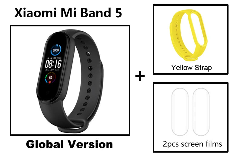 Xiaomi Mi Band5 Smart Wristband Heart Rate Fitness Tracker Bluetooth Sport Bracelet AMOLED Screen Mi band 5