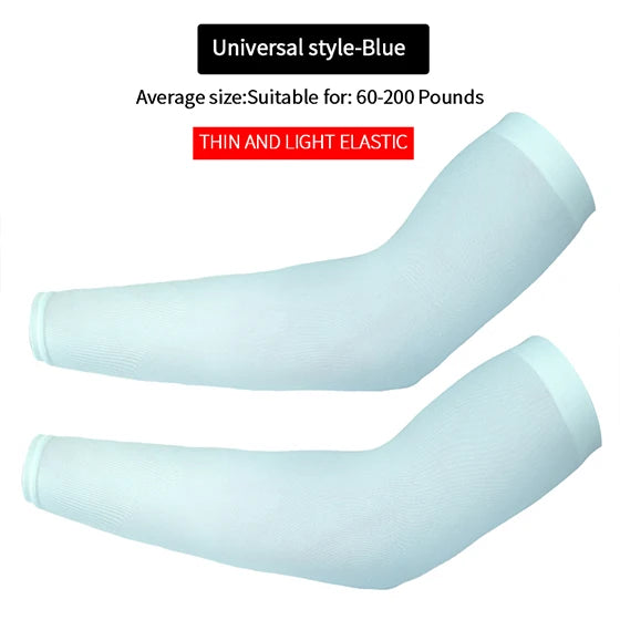 1 Pair Cycling Arm Sleeves Sun UV Protection Long Fingerless Gloves Running Fishing Ridding Golf Game Outdoor Sport Hand Warmers