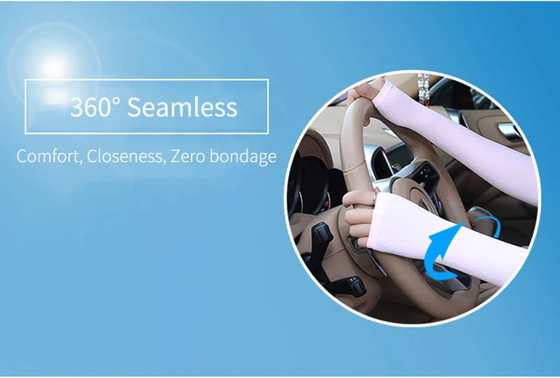 1 Pair Cycling Arm Sleeves Sun UV Protection Long Fingerless Gloves Running Fishing Ridding Golf Game Outdoor Sport Hand Warmers