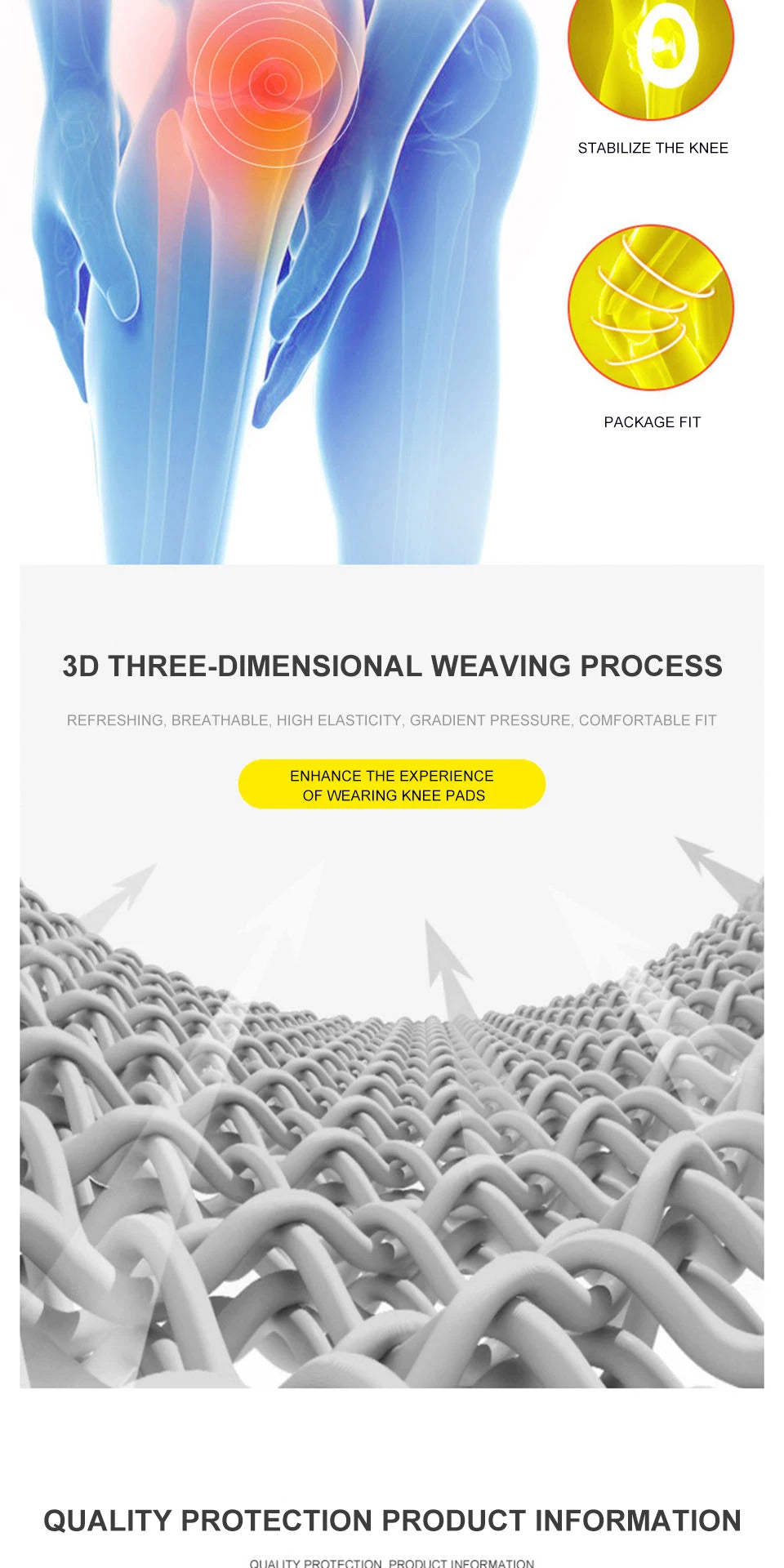 AOLIKES Knee Brace for Men Women Silicone Gel Spring Support Knee Pads Workout Meniscus Tear Joint Pain Relief Knee Sleeve