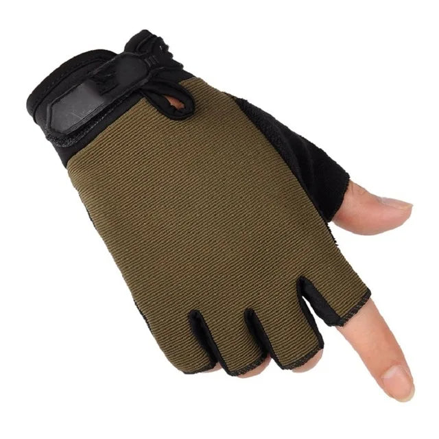 Man Tactical Gloves Lightweight Breathable Summer Fishing Non-slip Women Riding Full Finger Gloves