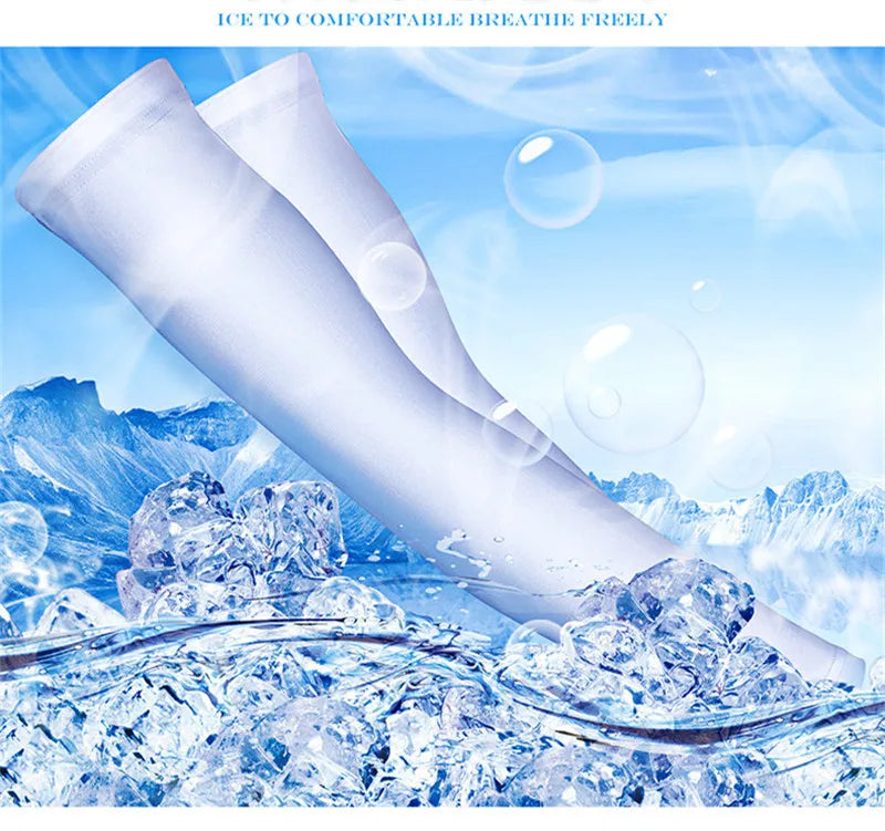 Breathable Quick Dry Oversleeve Women Cycling Arm Warmers Bicycle Covers Cuff UV Protection Men Running Sports Climb Arm Sleeves