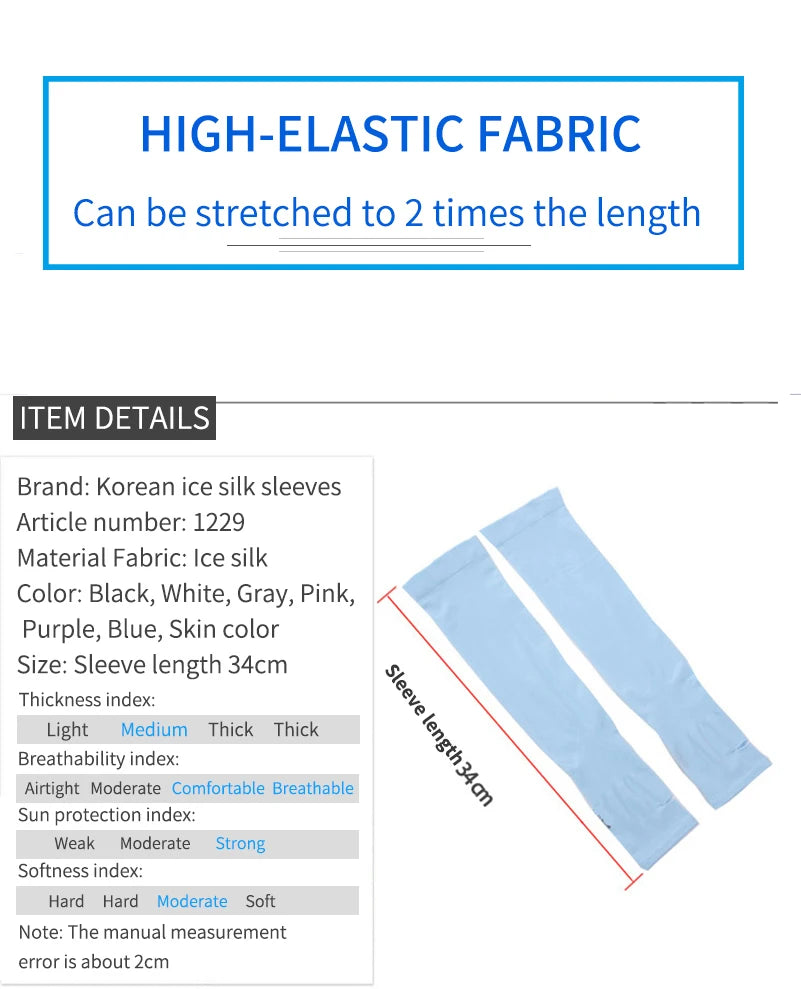 1 Pair Cycling Arm Sleeves Sun UV Protection Long Fingerless Gloves Running Fishing Ridding Golf Game Outdoor Sport Hand Warmers