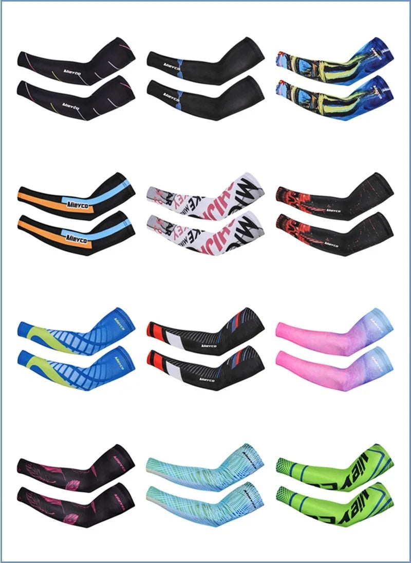 Breathable Quick Dry Oversleeve Women Cycling Arm Warmers Bicycle Covers Cuff UV Protection Men Running Sports Climb Arm Sleeves
