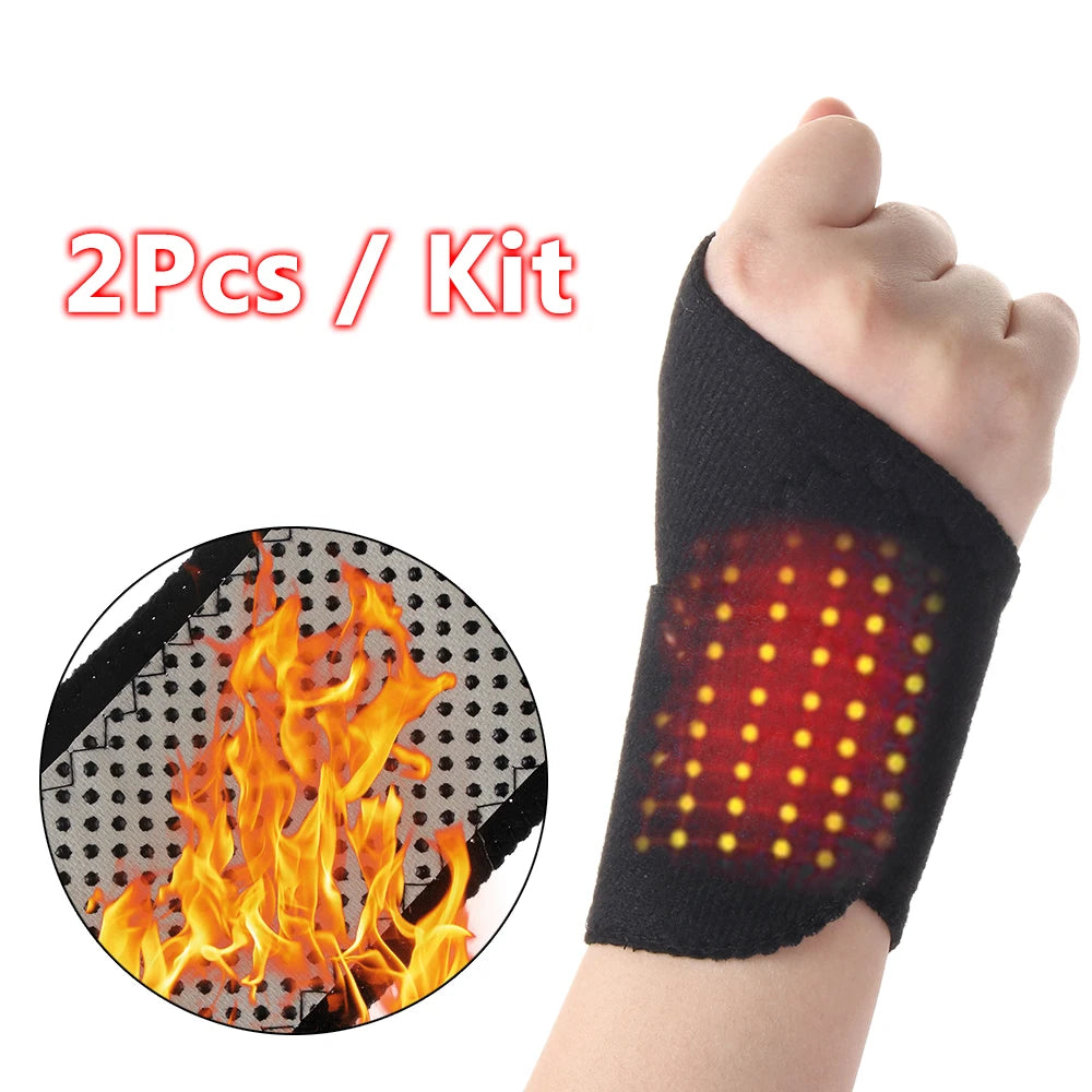 1Pair Magnetic Therapy Self-Heating Wrist Support Brace Men Women Wrist Wrap Guard Winter Hand Warmer Pain Relief Wristband Belt