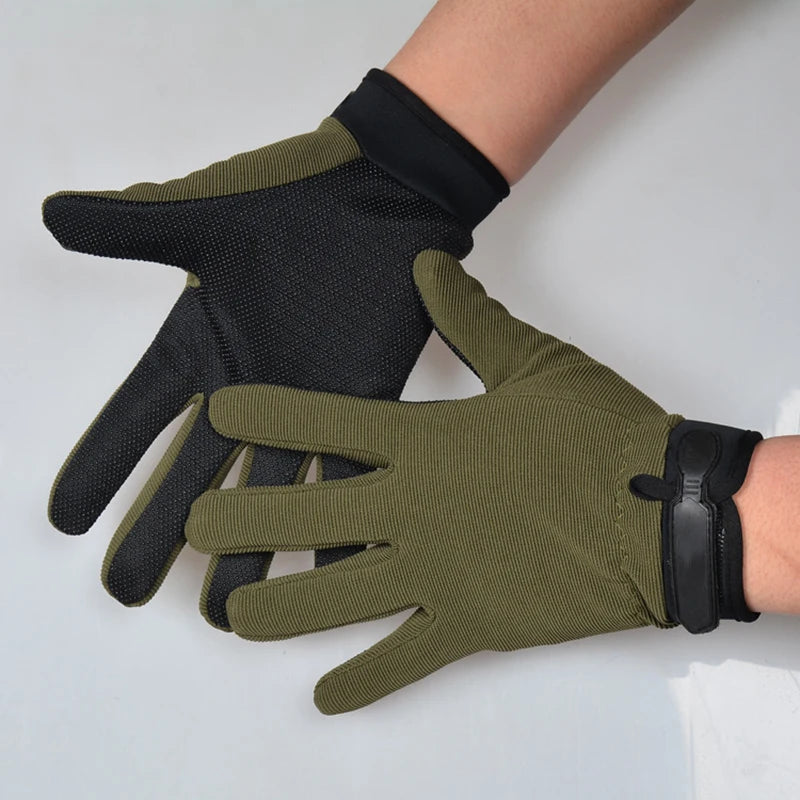 Man Tactical Gloves Lightweight Breathable Summer Fishing Non-slip Women Riding Full Finger Gloves