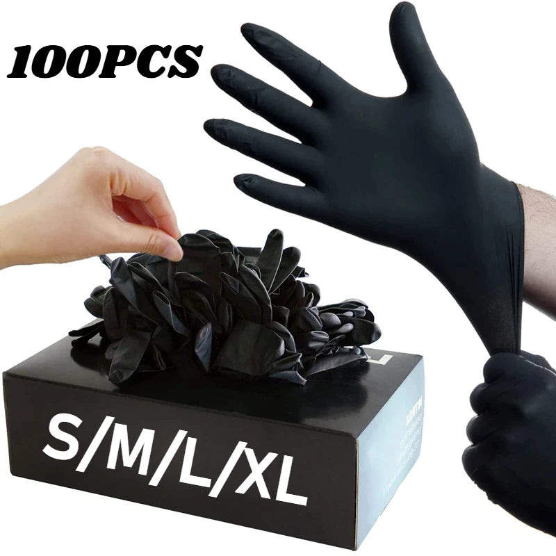 10-100PCS Blue Nitrile Disposable Gloves Latex Free Safety Work Gloves for Cleaning Kitchen Mechanic Auto Protective Glove