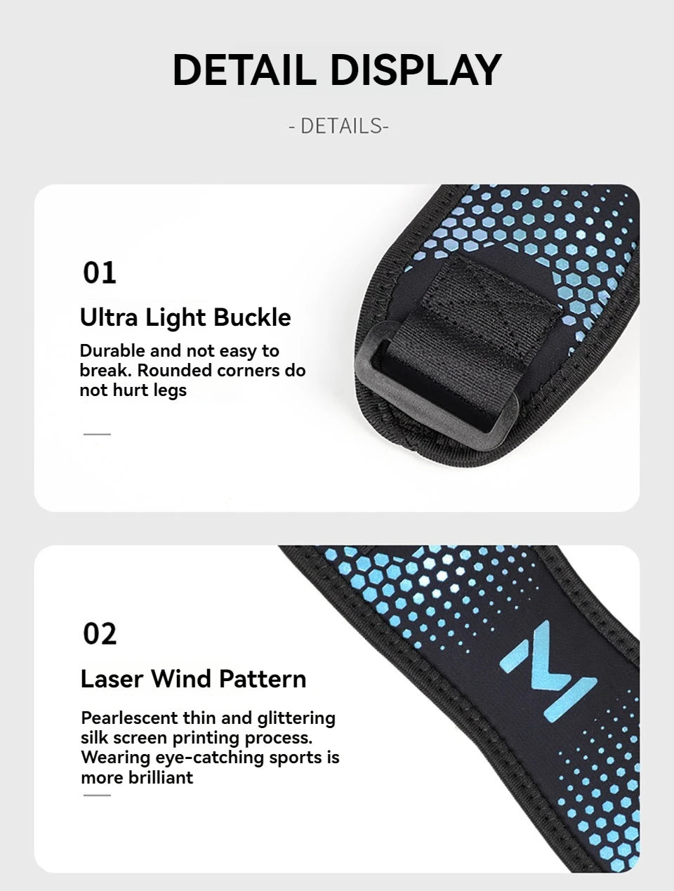 GTUBIKE 1PC Patella Knee Strap Adjustable Knee Brace Patellar Tendon Stabilizer Support Band for Soccer Basketball Running Jumpe