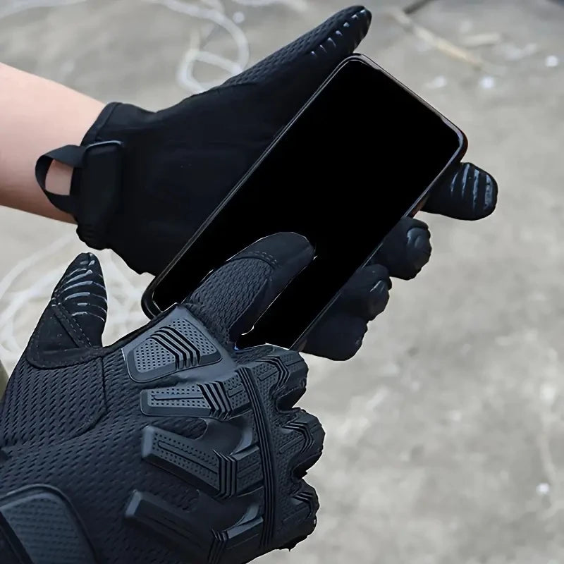 Touch Sceen Tactical Gloves Men's Paintball Shooting Airsoft Combat Bicycle Rubber Protective Anti-Skid Full Finger Gloves Women