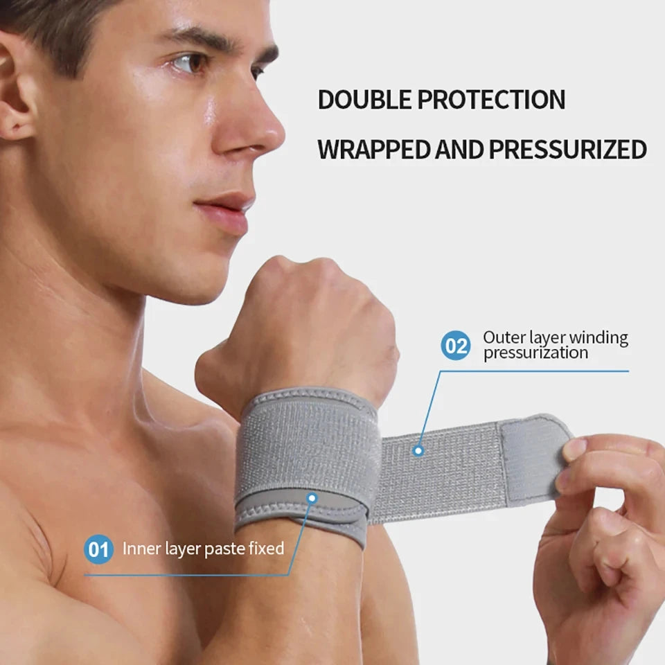 1Pcs Sport Wristband Wrist Brace Wrap Bandage Support Sprain Protection Wrist Tendon Sheath Brace Fitness Badminton Wrist Strap