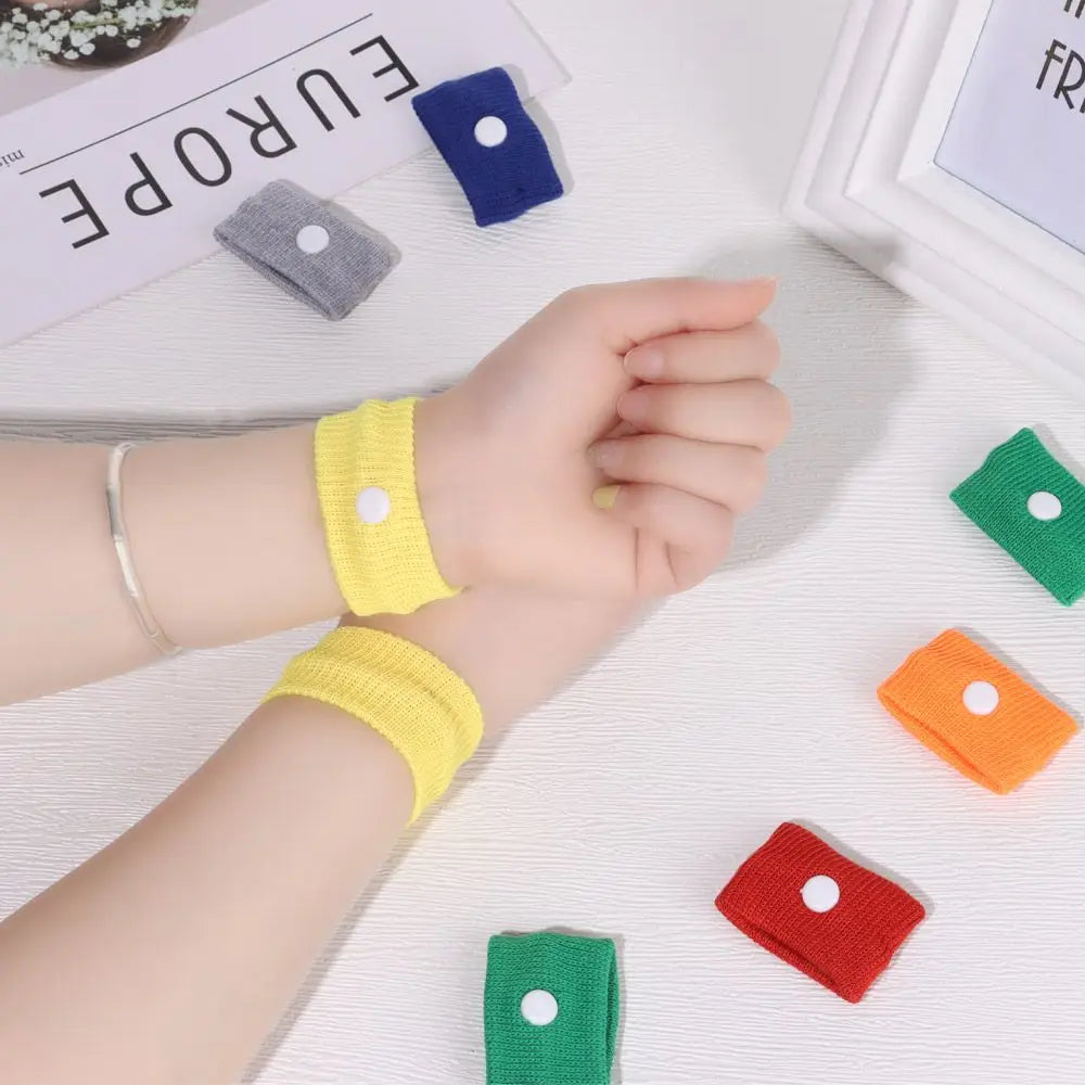 2PCS Sports Safety Wristbands Wrist Support Carsickness Seasick Anti Motion Sickness Wrist Bands Anti Nausea Wristbands