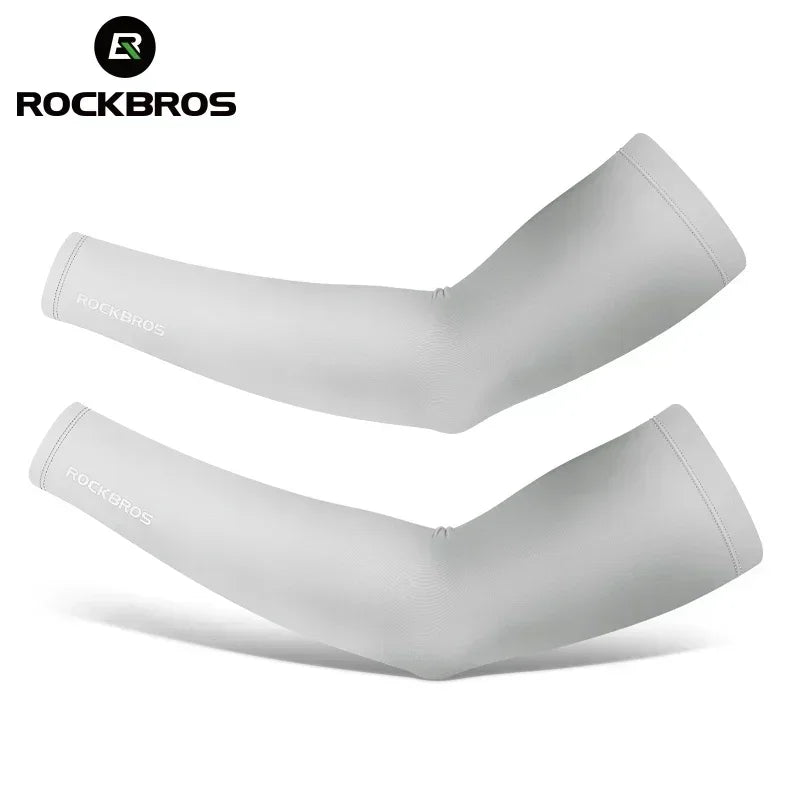 ROCKBROS Arm Sleeves Gradient Color Running Fishing Sunscreen Sleeve Summer Cool Quick Dry Breathable Ice Silk Cycling Equipment