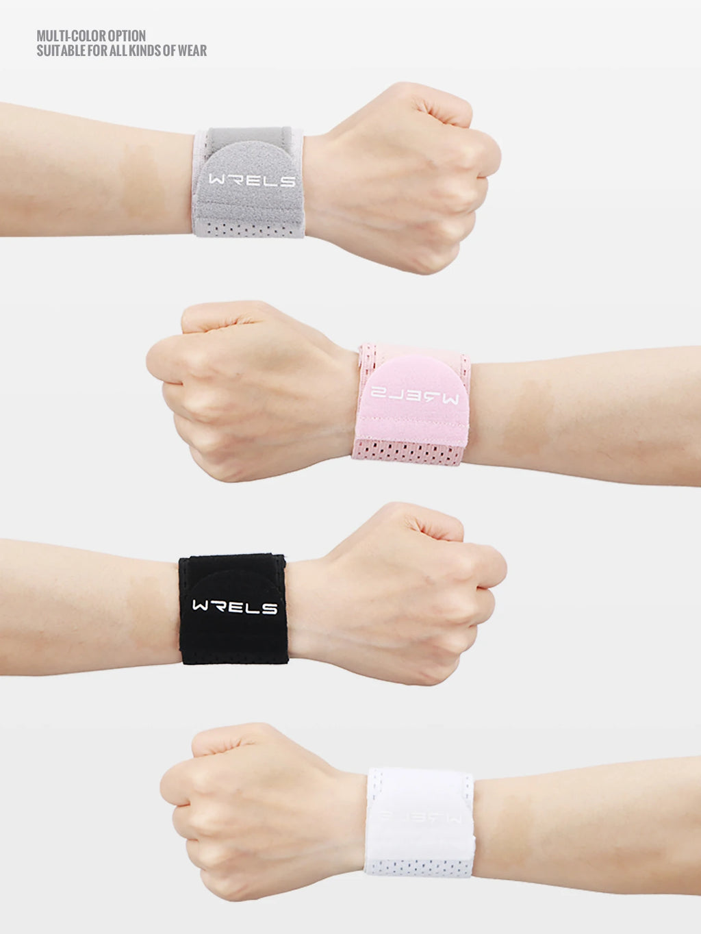 WRELS Wristband Wrapping Compression Sports Elastic Adjustable Wrist Guard Support Basketball Weight Training Wrist Wraps