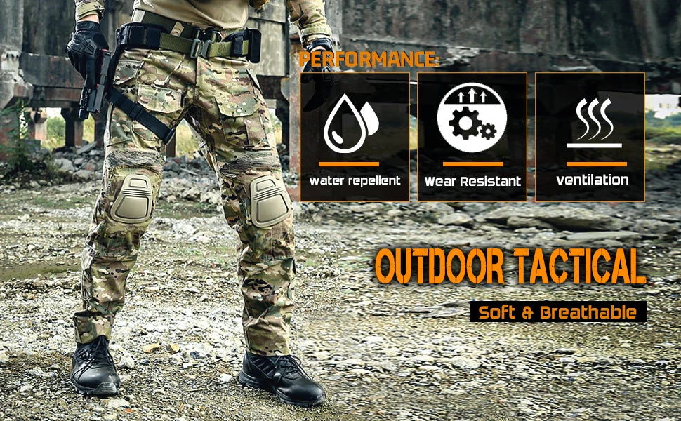4Pcs/Set Military Tactical Knee & Elbow Pad Protective, Collision Avoidance Protector Gear for Outdoor Sports Safety Guard Gear