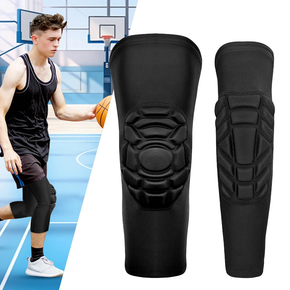 1Pcs Basketball Honeycomb Knee Pad & Elbow Pads for Men & Women, Hiking & Cycling Sports Leg Compression Sleeves