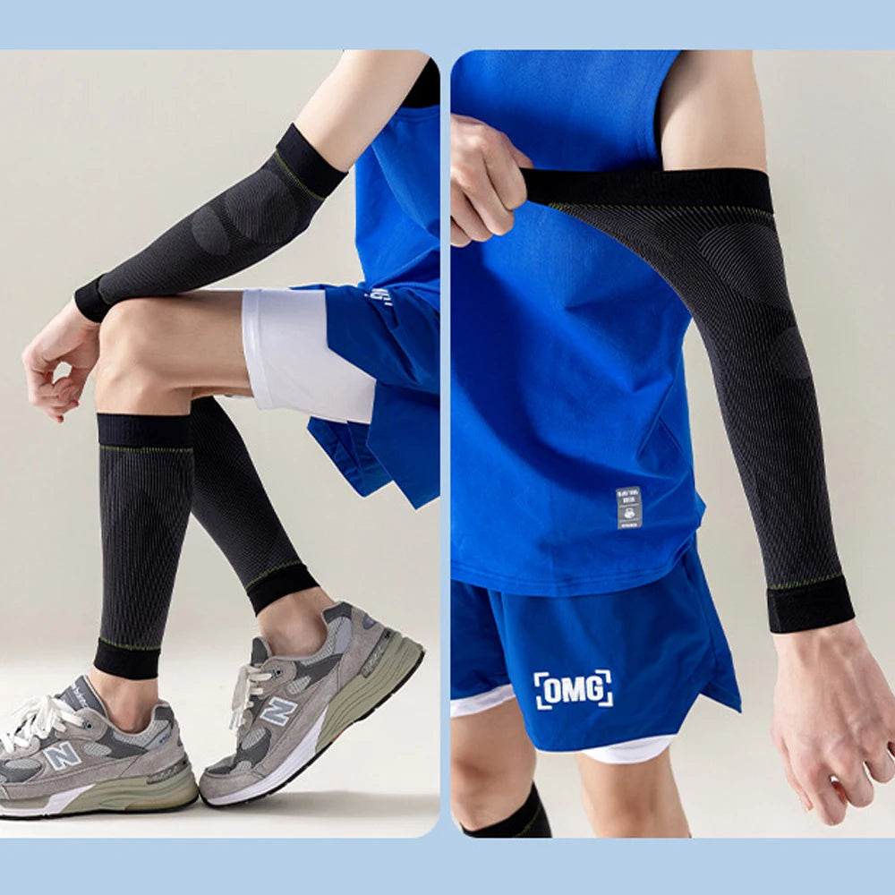 1Pair Compression Arm Sleeves, Firm 20-30mmHg Graduated Elbow Braces for Pain Relief, Swelling, Lipedema, Lymphedema, Arthritis