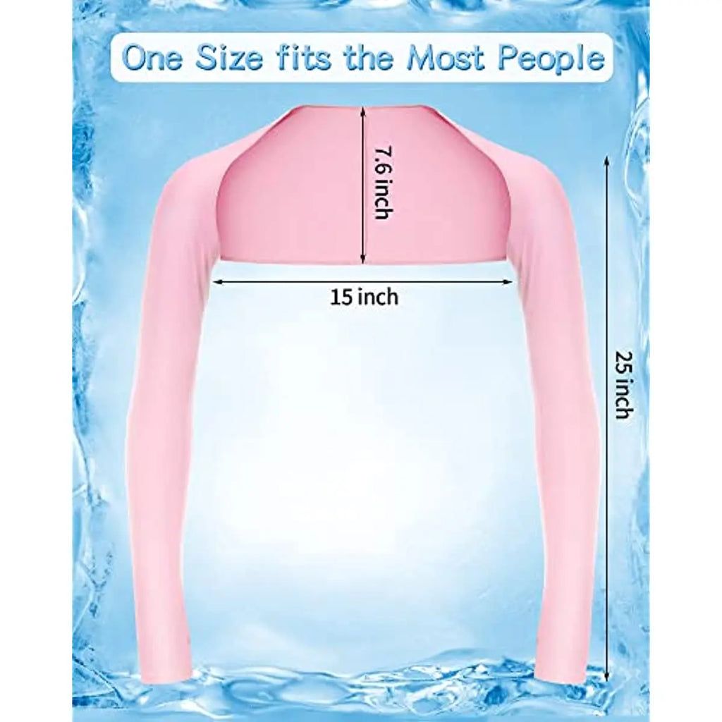 One-piece Ultra-thin Shawl Arm Sleeves Ice Silk Long Gloves Breathable Sun Protection Anti UV Hand Cover Warmer Outdoor Sports