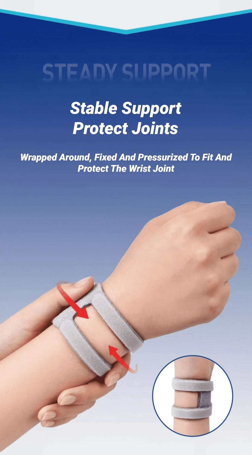 TFCC Adjustable Wrist Brace With Compression Rring Pad For Tear Support Weight Bearing Strain Exercise Fitness Wristbands Carpel