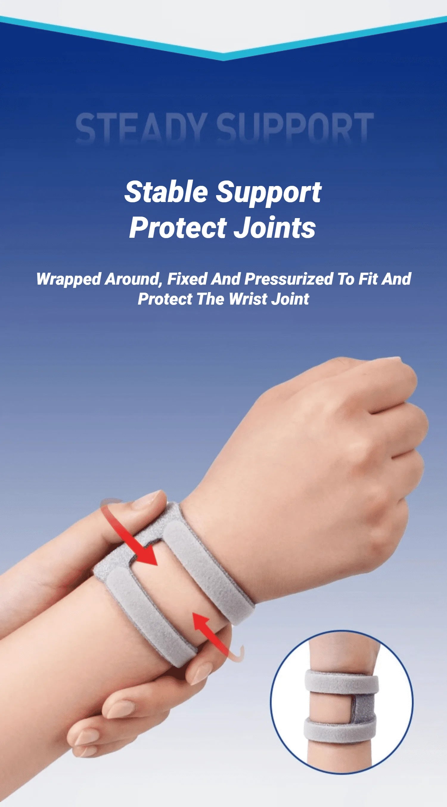 TFCC Adjustable Wrist Brace With Compression Rring Pad For Tear Support Weight Bearing Strain Exercise Fitness Wristbands Carpel