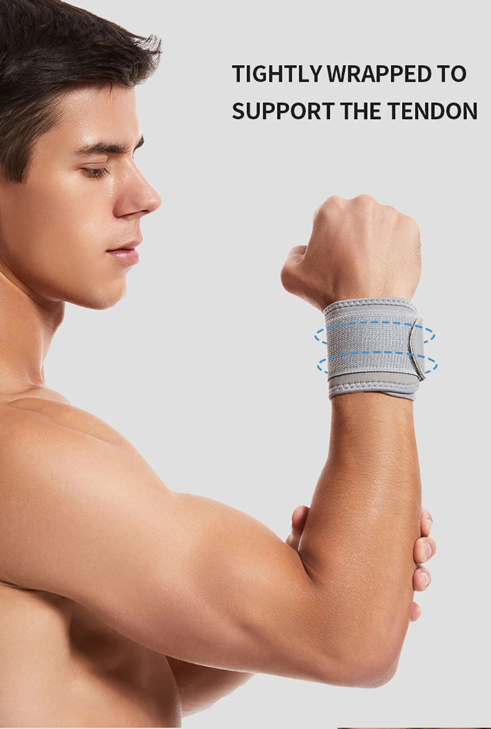 1Pcs Sport Wristband Wrist Brace Wrap Bandage Support Sprain Protection Wrist Tendon Sheath Brace Fitness Badminton Wrist Strap