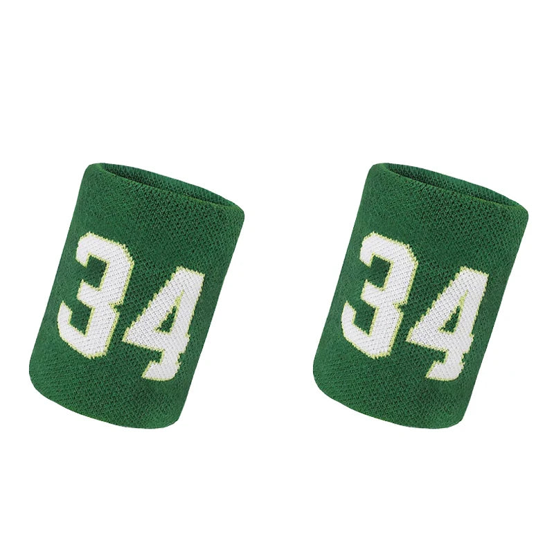 1 Pair Basketball Fitness Wristband Sport Sweatband Number 24 Sweat Wrist Support Brace Suitable For Gym Volleyball Safety Wrist