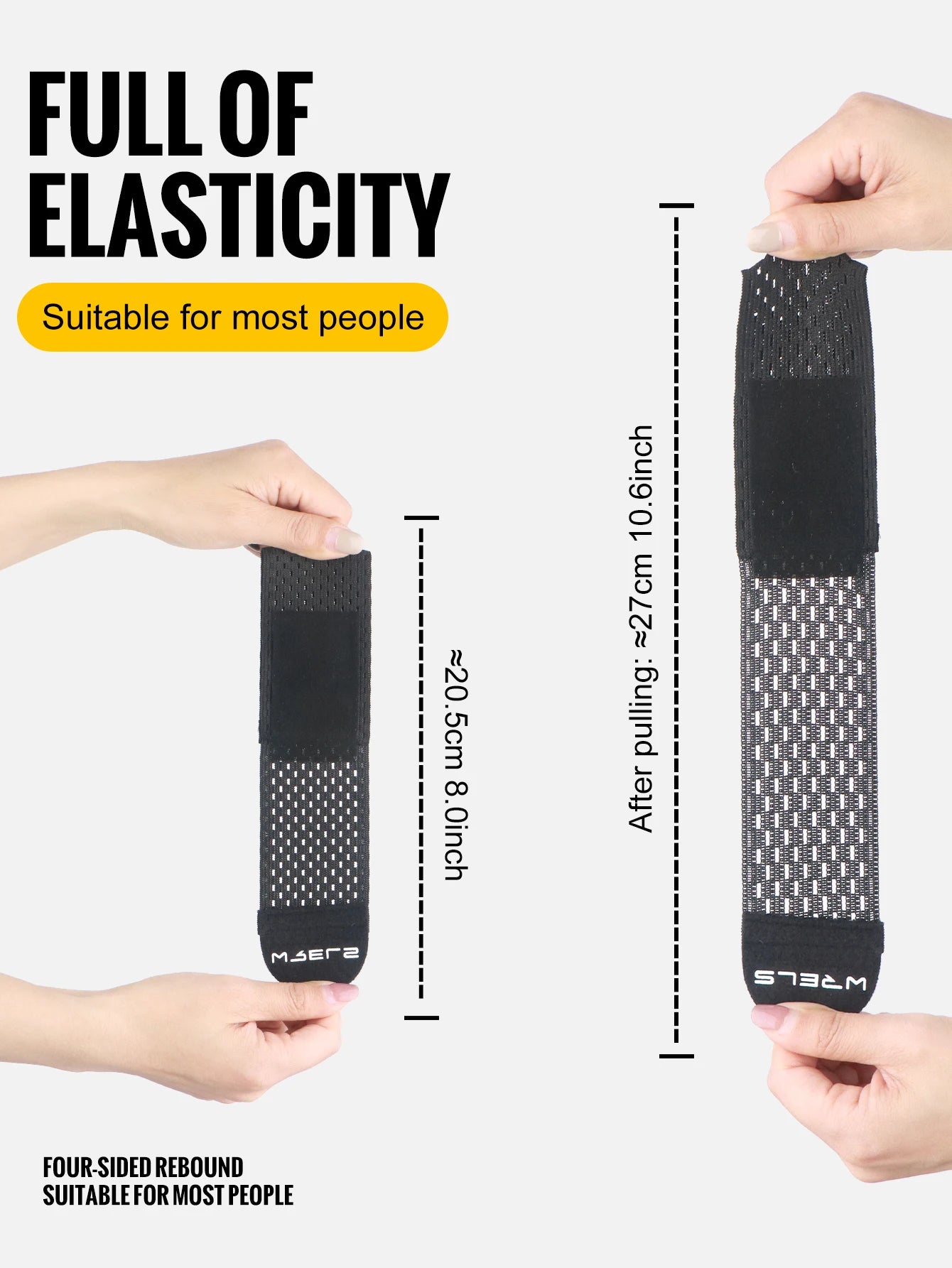 WRELS Wristband Wrapping Compression Sports Elastic Adjustable Wrist Guard Support Basketball Weight Training Wrist Wraps