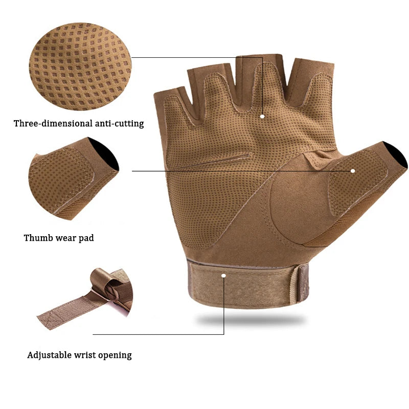 New Outdoor Tactical Gloves Men Protective Shell  Mittens Antiskid Workout Fitness Gloves For Men Women