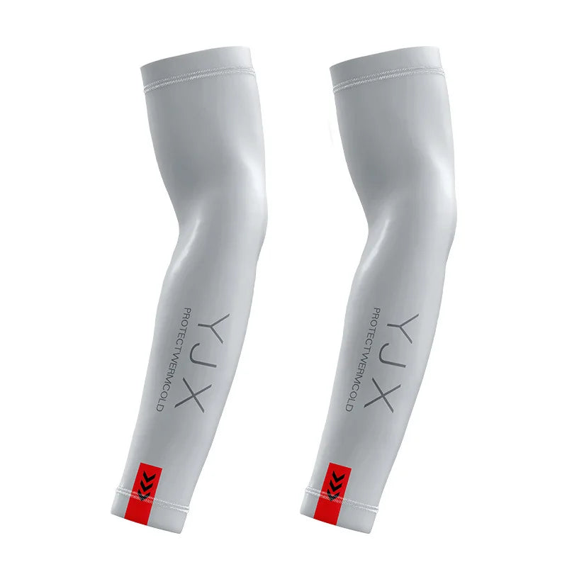 1Pair Summer Arm Sleeves for Running Outdoor Cycling Driving Breathable Ice Silk Elastic Sun Protection Men Women Arm Cover