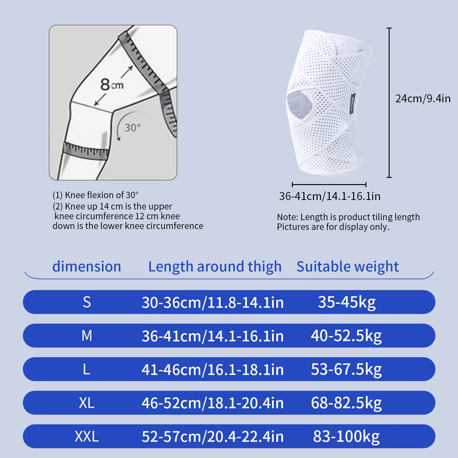 Sports Kneepad Pressurized Elastic Knee Pads Knee Support Joints Protector Fitness Gear Injury Recovery Brace Protector Non-Slip