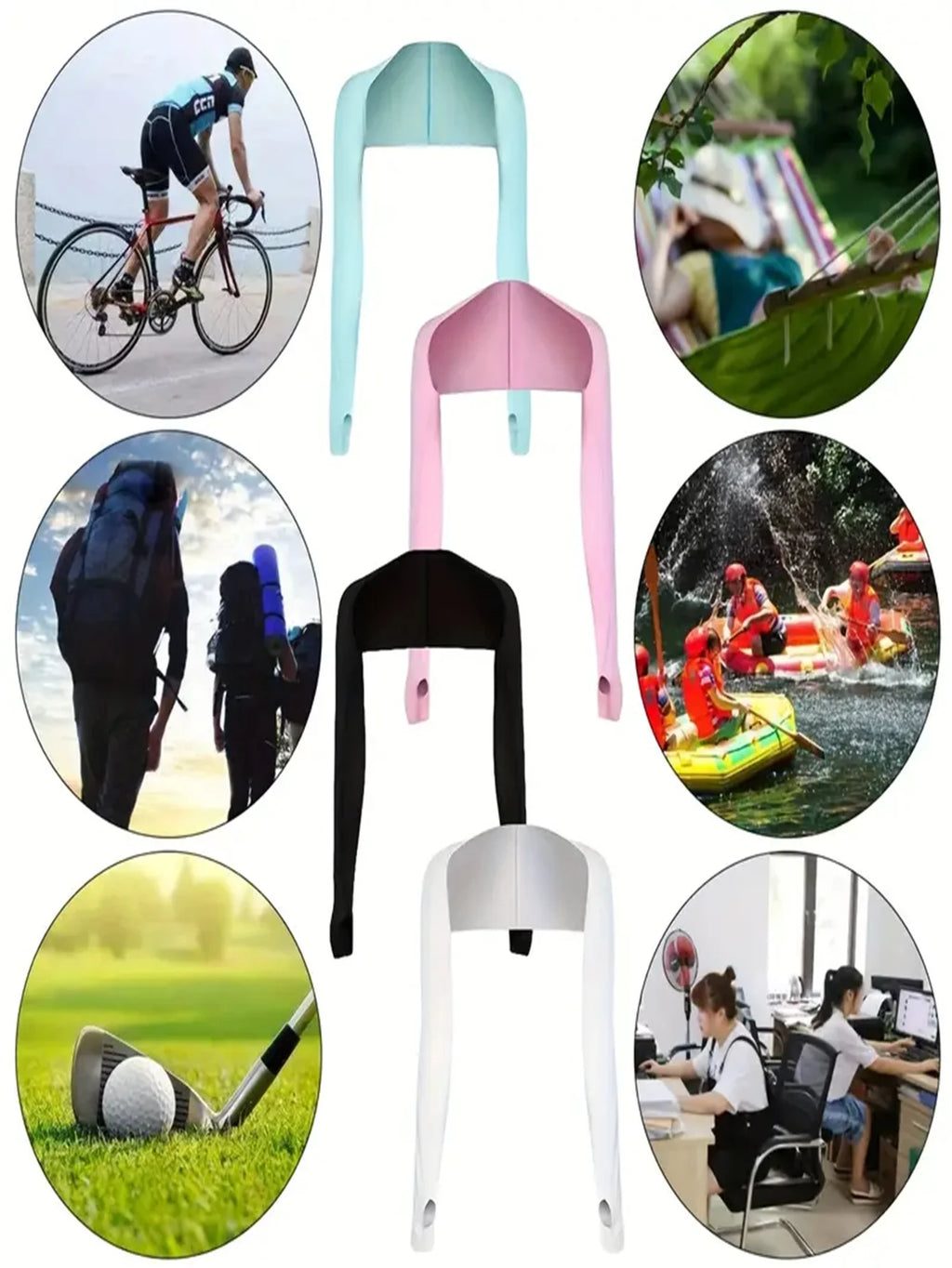 1Pc/4Pcs Cooling Shawl Sun Arm Sleeves Golf Shrug with Finger Hole for Women Men Outdoor Sports Gear, Lightweight & Breathable