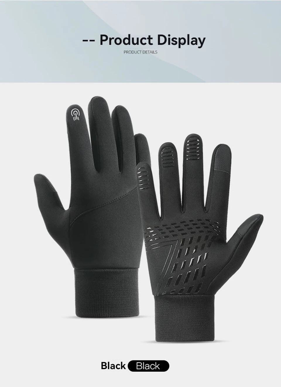GTUBIKE Cycling Gloves for Men Women Motorcyclist Autumn Winter Warm Camping Gloves Ski Bicycle Velvet Touch Screen Waterproof
