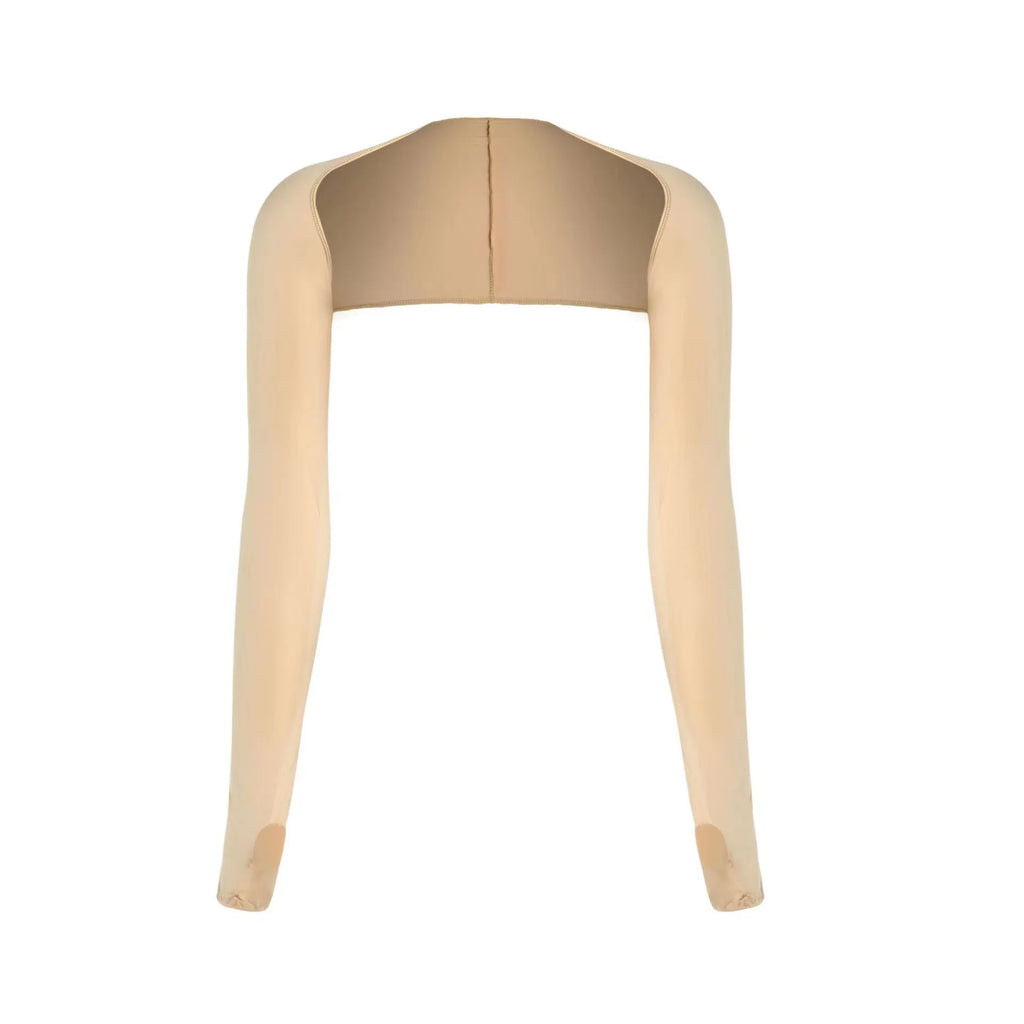 One-piece Ultra-thin Shawl Arm Sleeves Ice Silk Long Gloves Breathable Sun Protection Anti UV Hand Cover Warmer Outdoor Sports