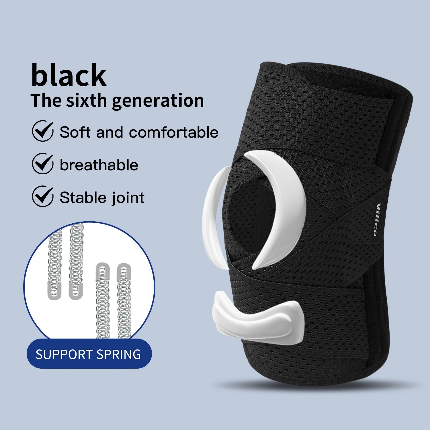 Sports Kneepad Pressurized Elastic Knee Pads Knee Support Joints Protector Fitness Gear Injury Recovery Brace Protector Non-Slip