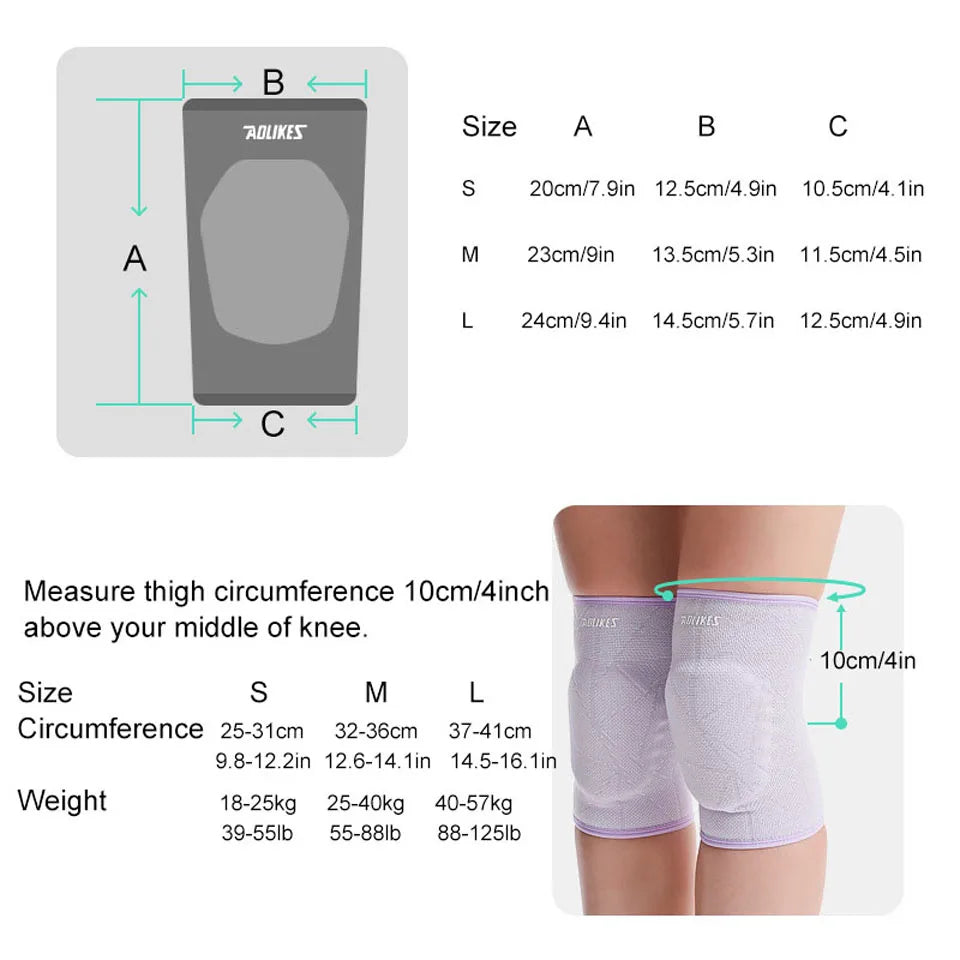 AOLIKES Knee Pads Volleyball Kids Youth Adults Dance Knee Pad Soft Stretchy Knee Brace Breathable Knee Protector for Basketball
