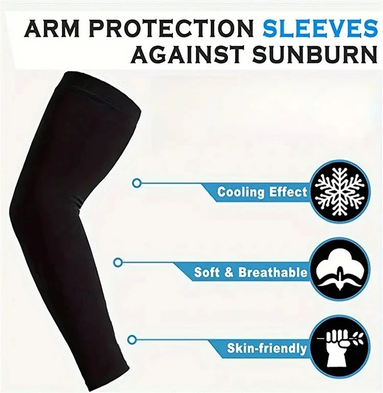Unisex Arm Guards Sleeve Warmers UV Sun Protection Sports Support Sleeves Hand Cover for Running Fishing Cycling