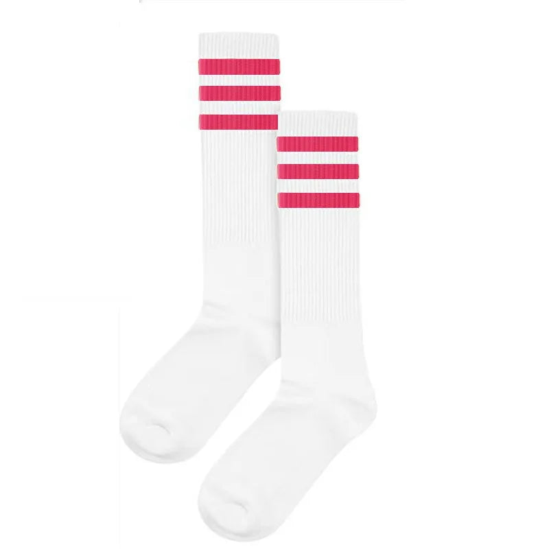 Striped Wrist Brace Hair Band Sport Socks Set Sweat-absorbing Headband Wristband Football Socks Table Tennis Wrist Band