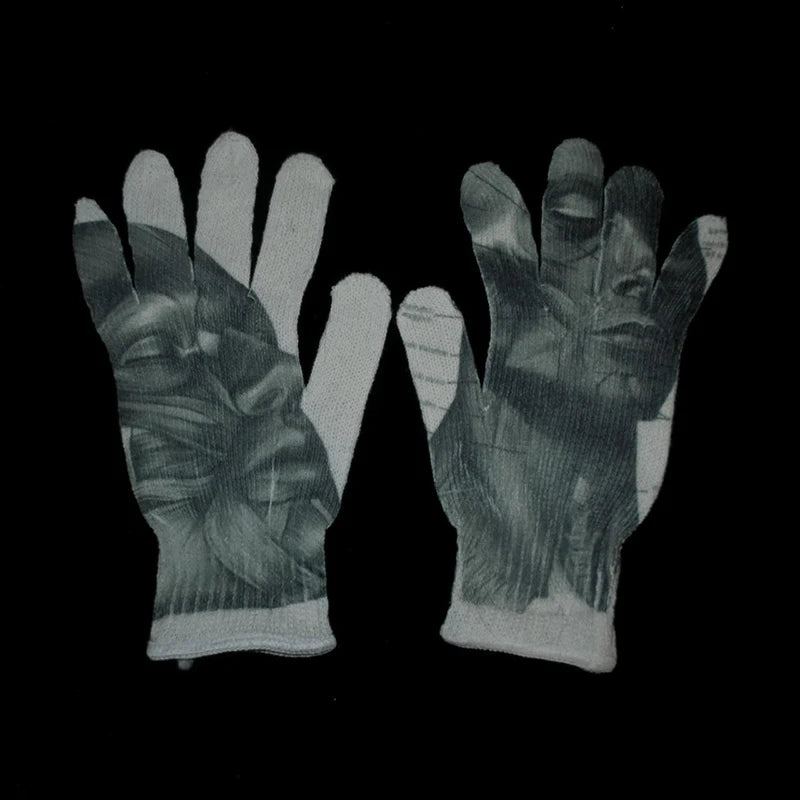 Women Knitted Glove Winter Screen High Fashion Ladies Glove Thicken Warm Compression Men Casual Mitten Y2K figure Pattern Gothic