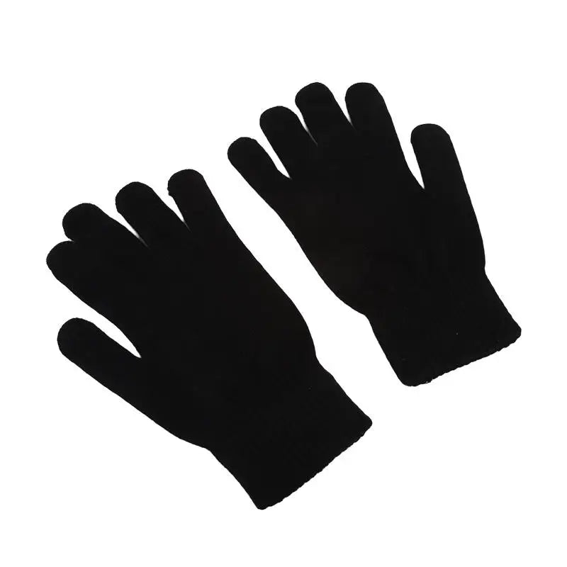 Winter Warm Gloves Five Fingers Touch-screen Knitted Thick Gloves Outdoor Cycling Students Windproof Finger Covers
