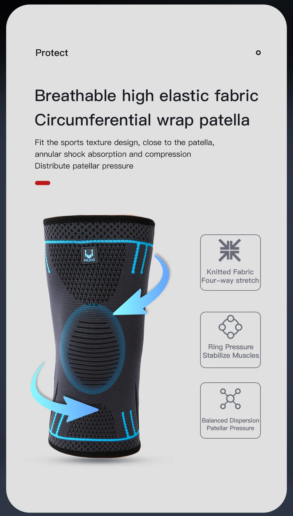 1 Pc Compression Knee Support Sleeve Elastic Knee Pads Brace Springs Gym Sports Protector Basketball Hiking leg guards