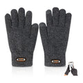 Winter Gloves for Men Touch Screen Cycling Windproof Wool Knit Thick Fleece Office Student Warm Business Game Elastic Soft Glove
