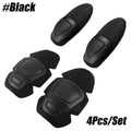 4Pcs/Set Military Tactical Knee & Elbow Pad Protective, Collision Avoidance Protector Gear for Outdoor Sports Safety Guard Gear