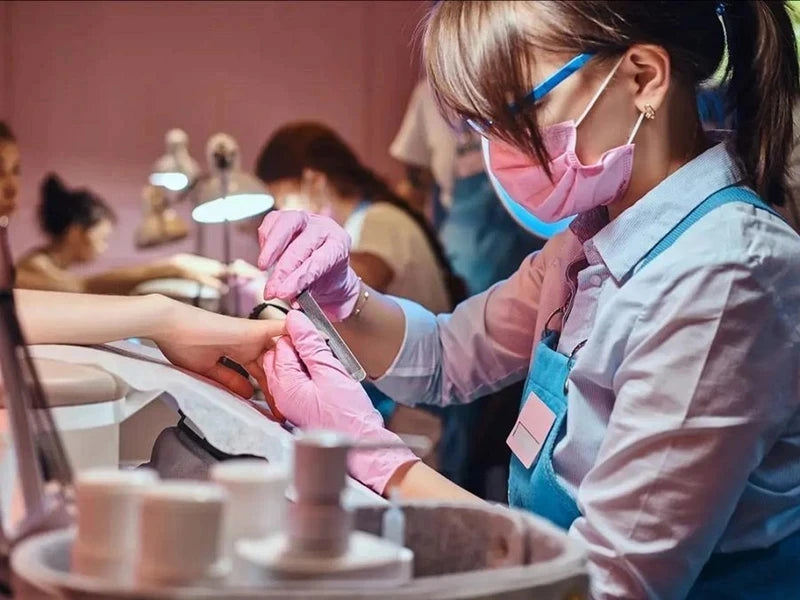 100/50/20PCS Light Pink White Disposable Nitrile Gloves Waterproof Anti-static Durable Light Pink Gloves Kitchen Cooking Tools